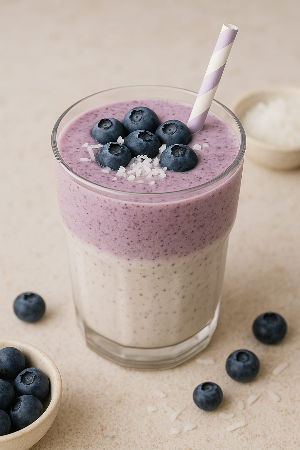 Batido de Coco y Arándanos