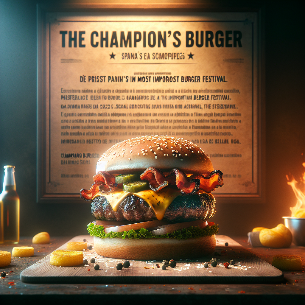 ¡Llega The Champions Burger 2025! El Festival de la Hamburguesa Más Importante de España