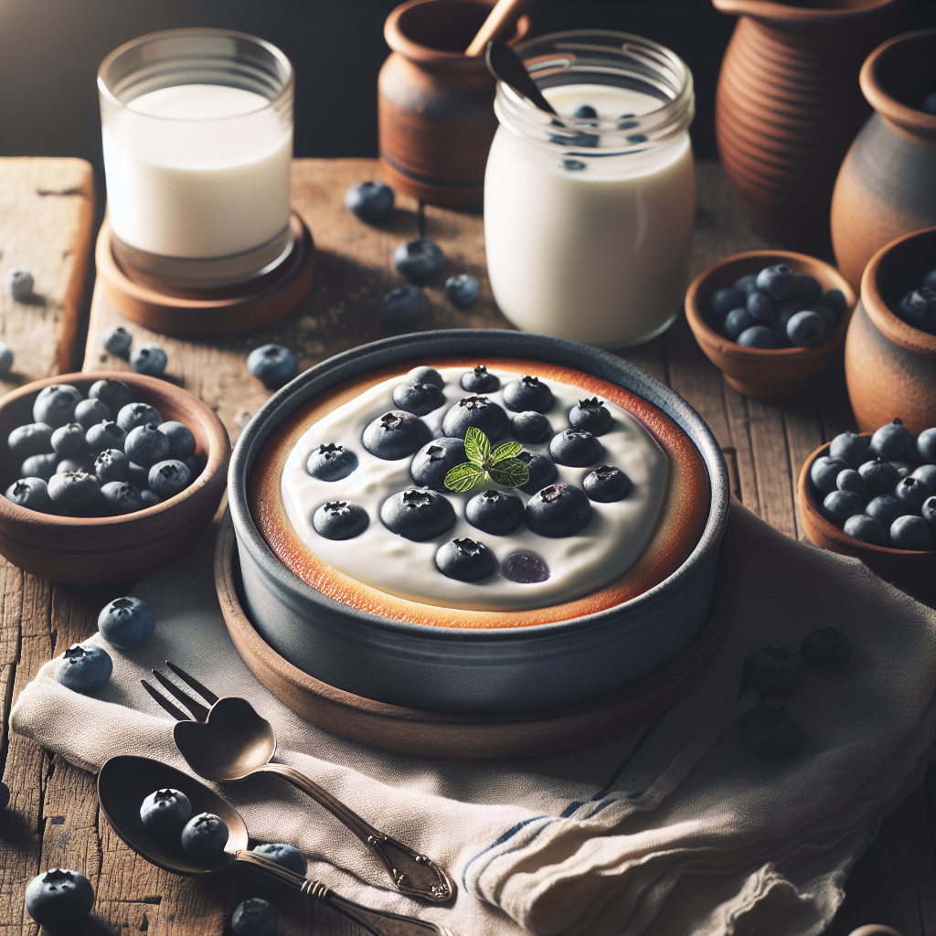 Suflé de Yogur Griego y Arándanos