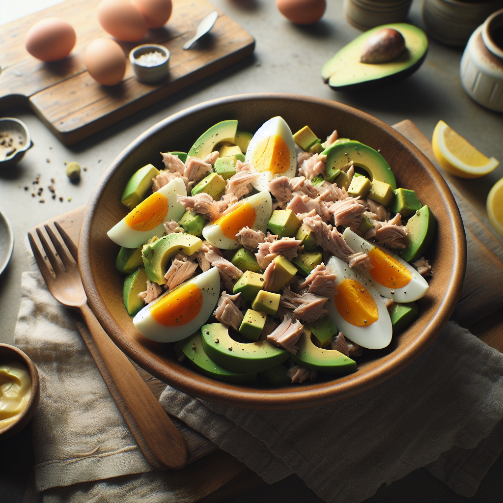 Ensalada de Atún, Huevo y Aguacate