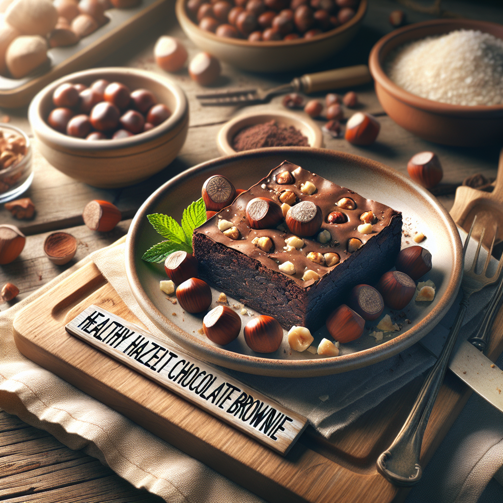 Brownie de Chocolate y Avellanas Saludable