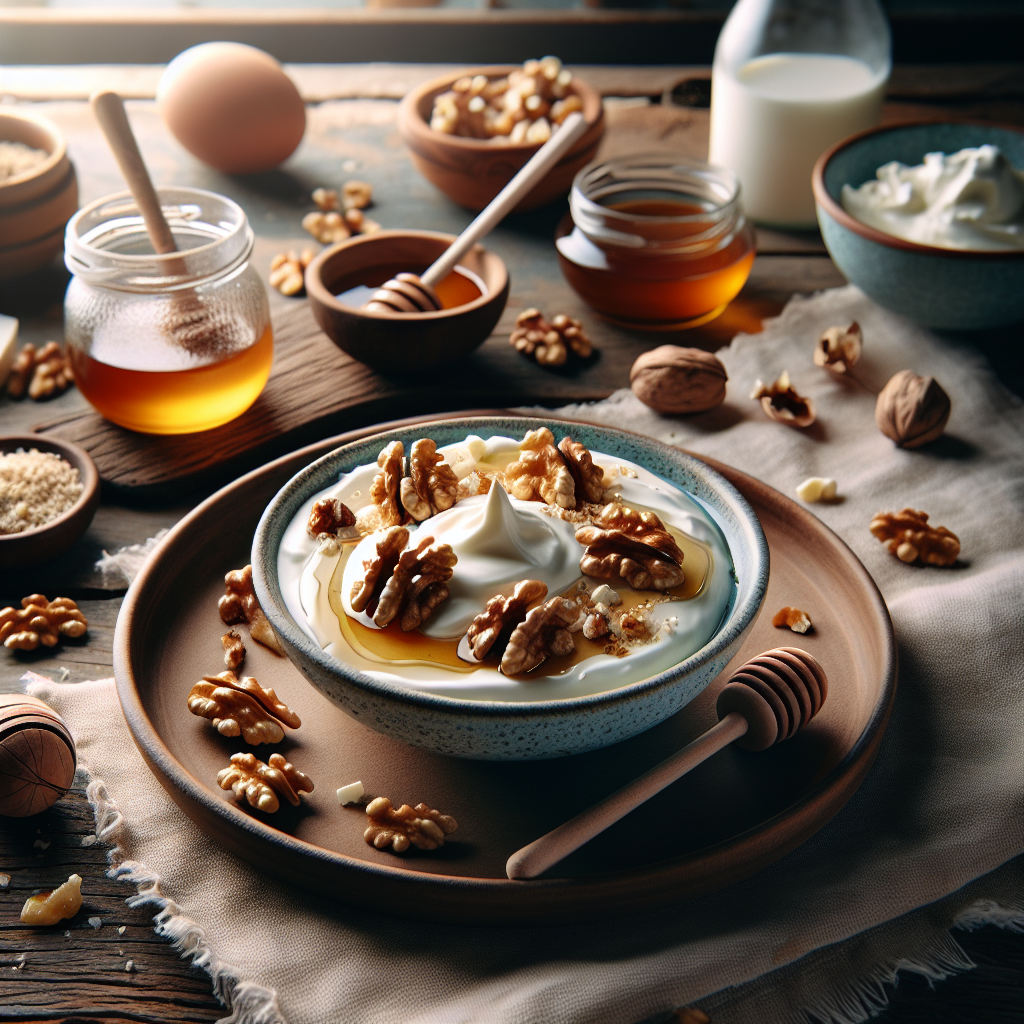 Yogur Griego con Nueces y Miel