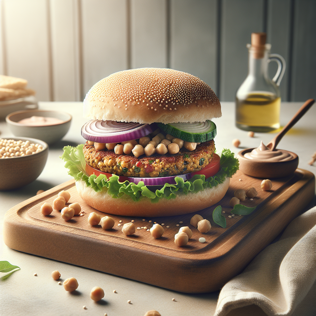 Hamburguesa Vegana de Garbanzos y Quinoa