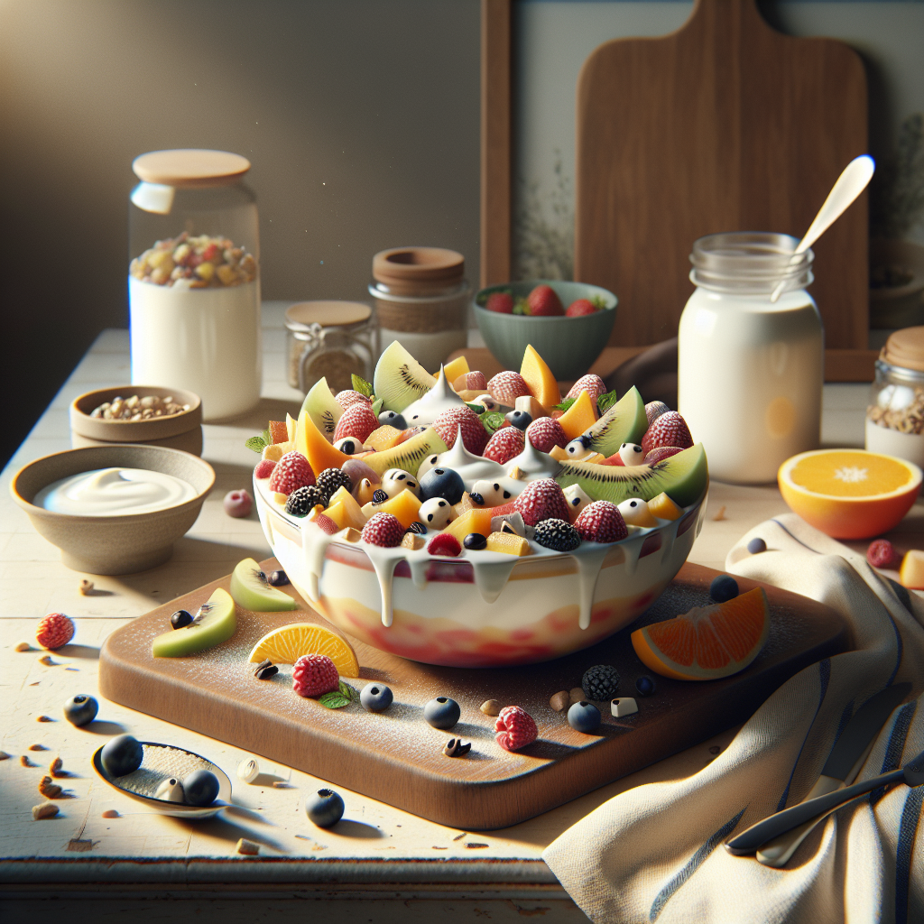 Macedonia de Frutas con Yogur Natural