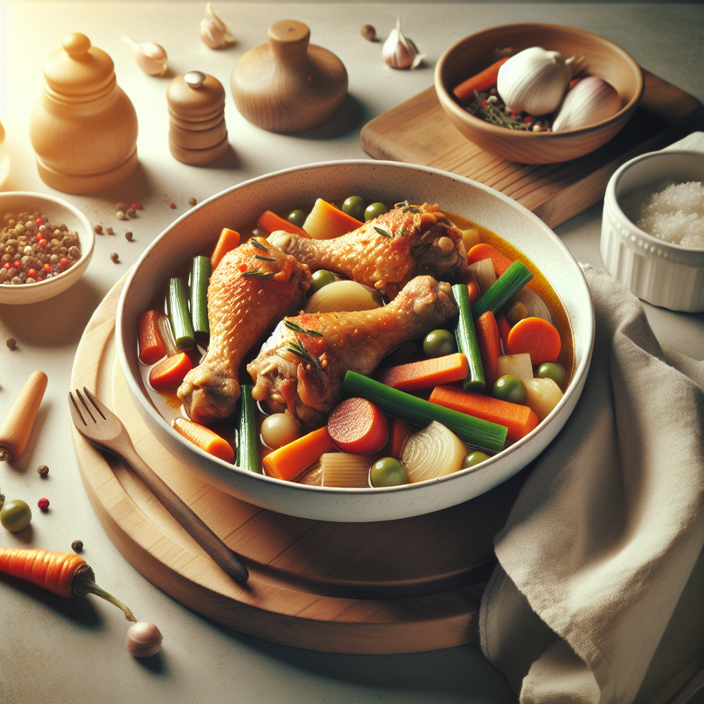 Guiso de Muslitos de Pollo con Verduras