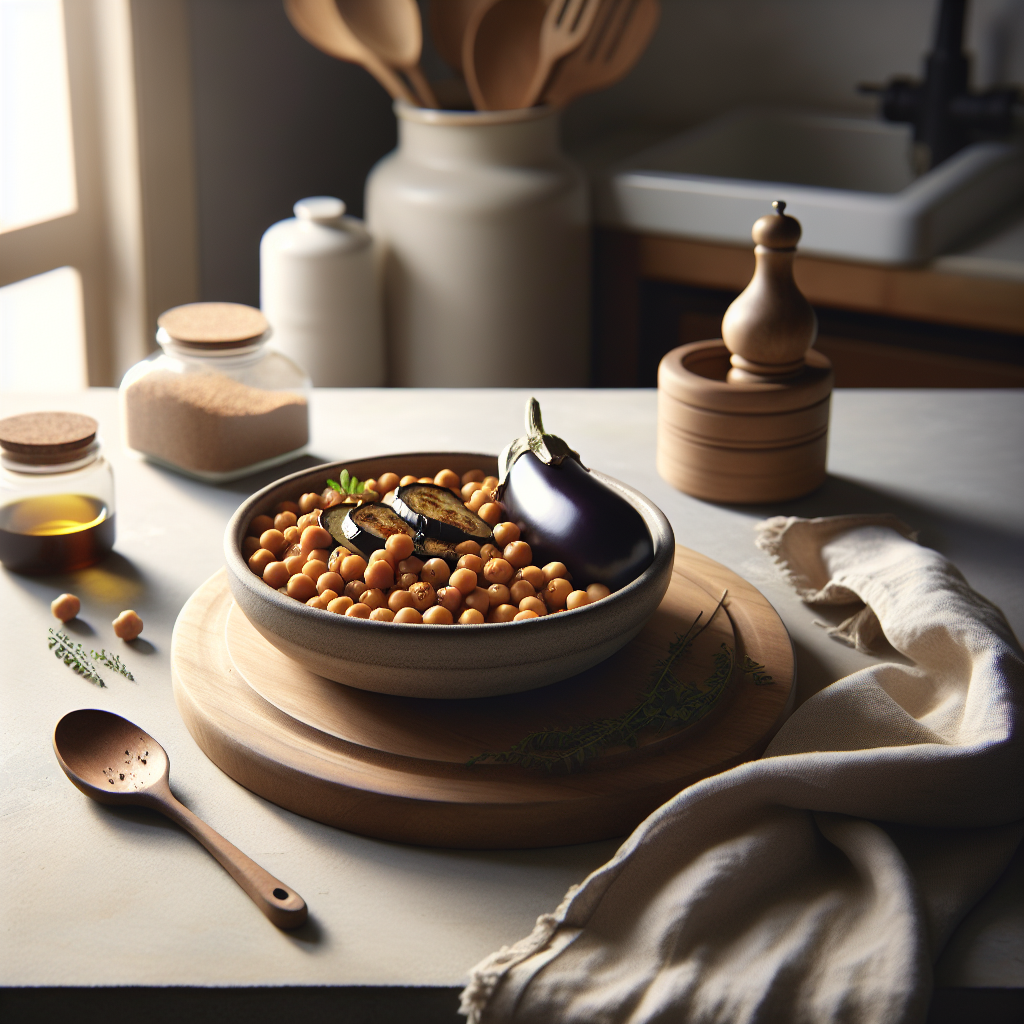 Garbanzos con Berenjena