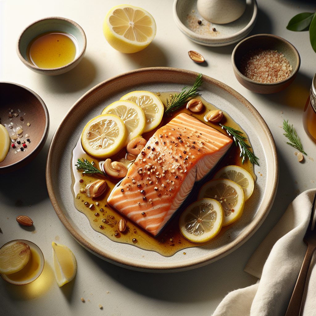 Salmón en Salsa de Miel y Limón