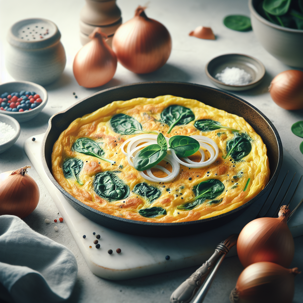 Tortilla de Patata con Cebolla y Espinacas: ¡Un Clásico con un Giro Saludable!