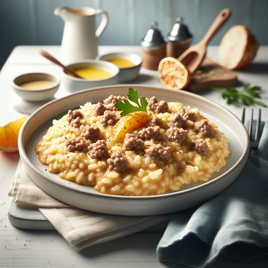 Risotto cremoso con carne picada que te sorprenderá