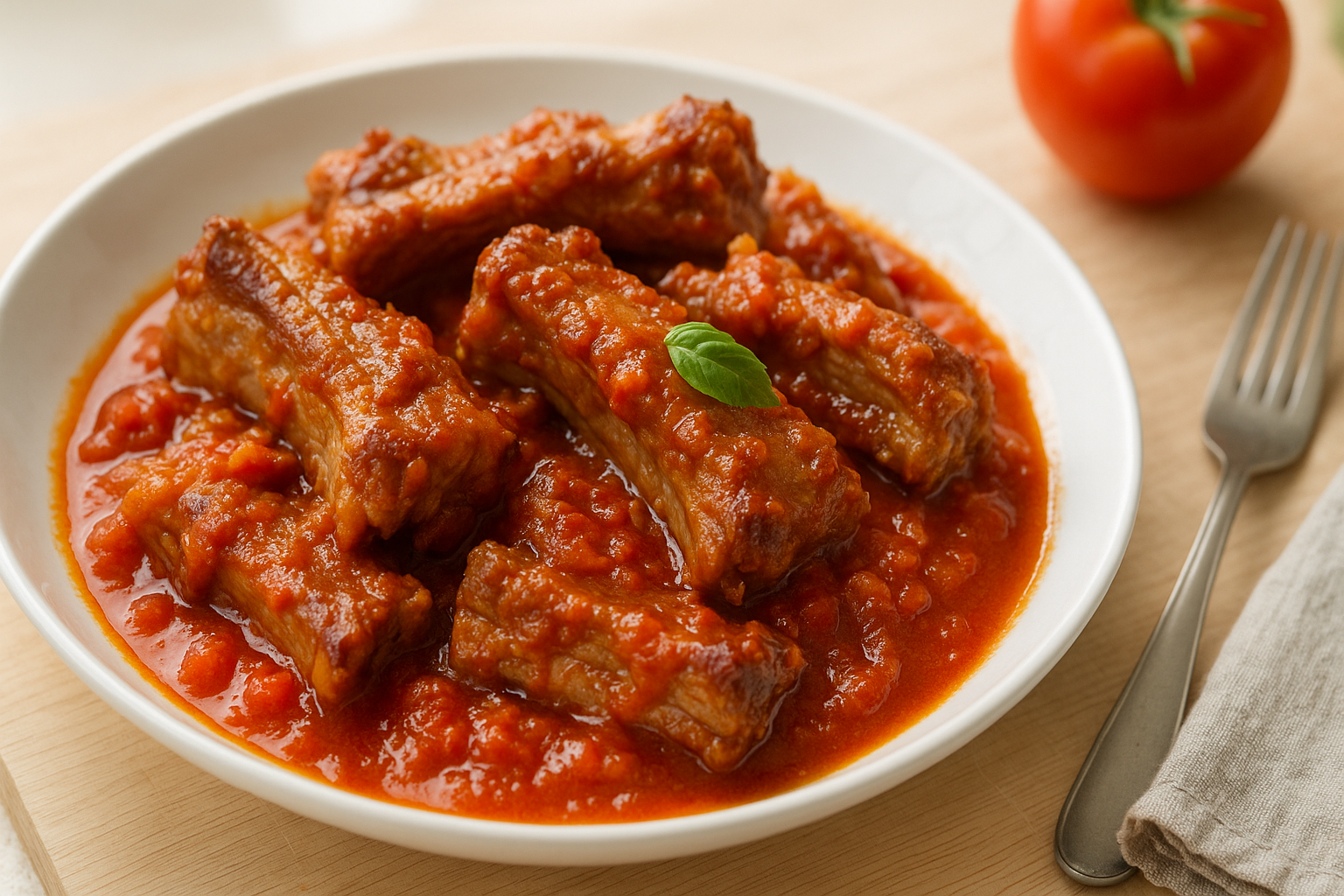 Costillas de cerdo al tomate irresistibles