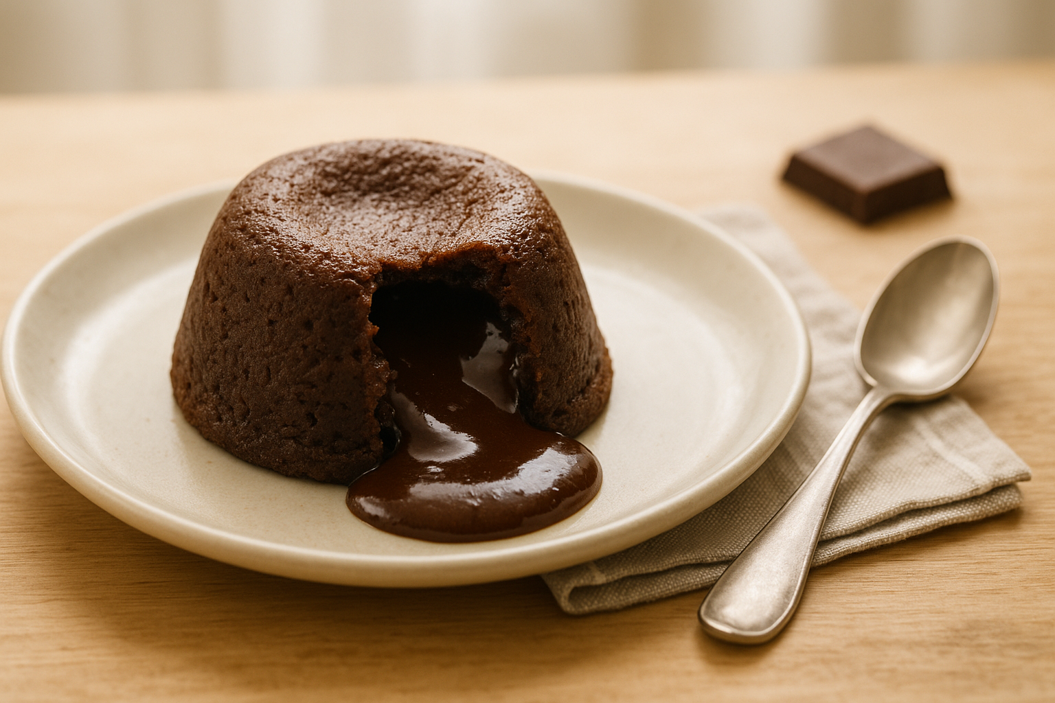 Pudin de chocolate cremoso que derrite corazones