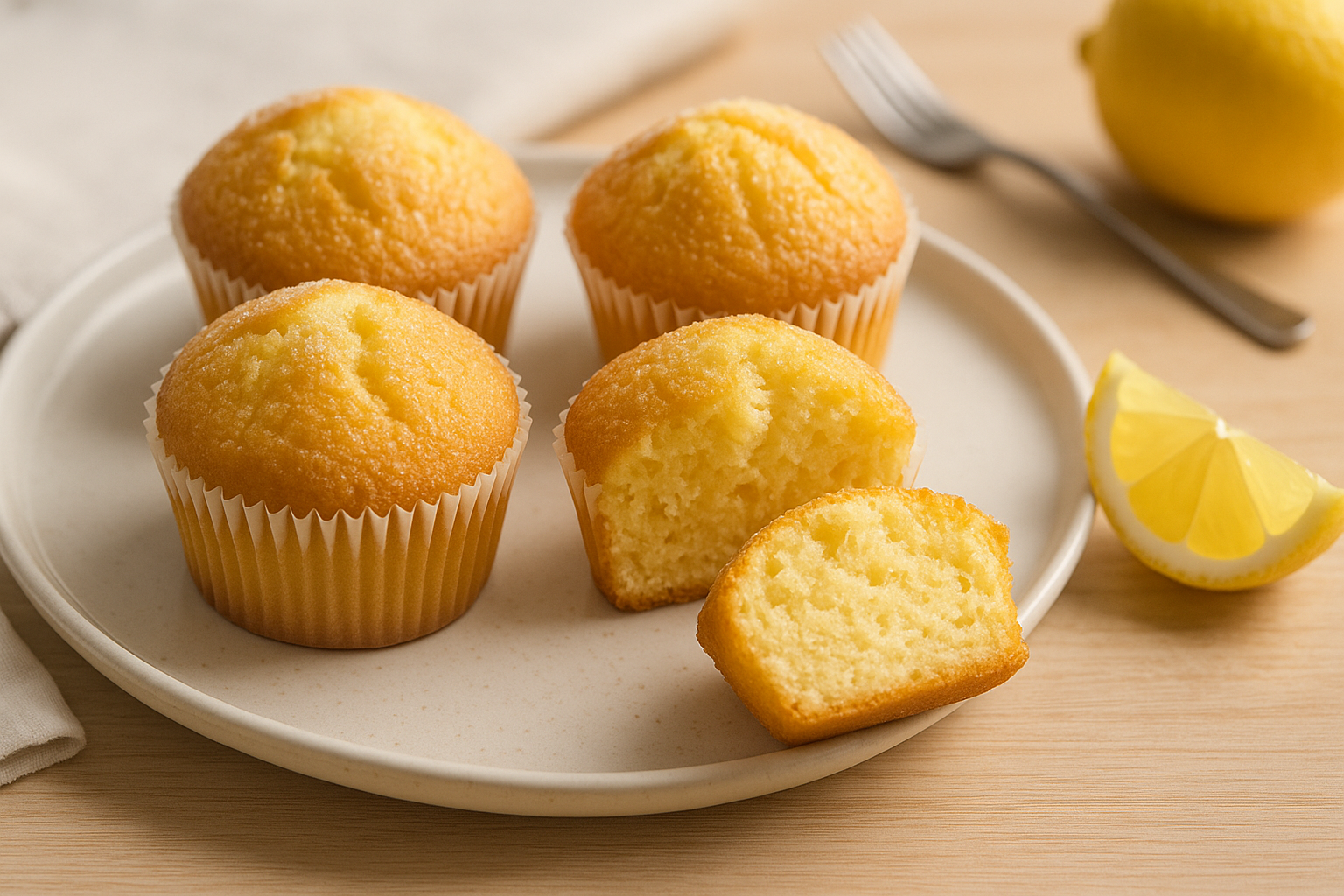 Magdalenas de Limón Esponjosas en Air Fryer