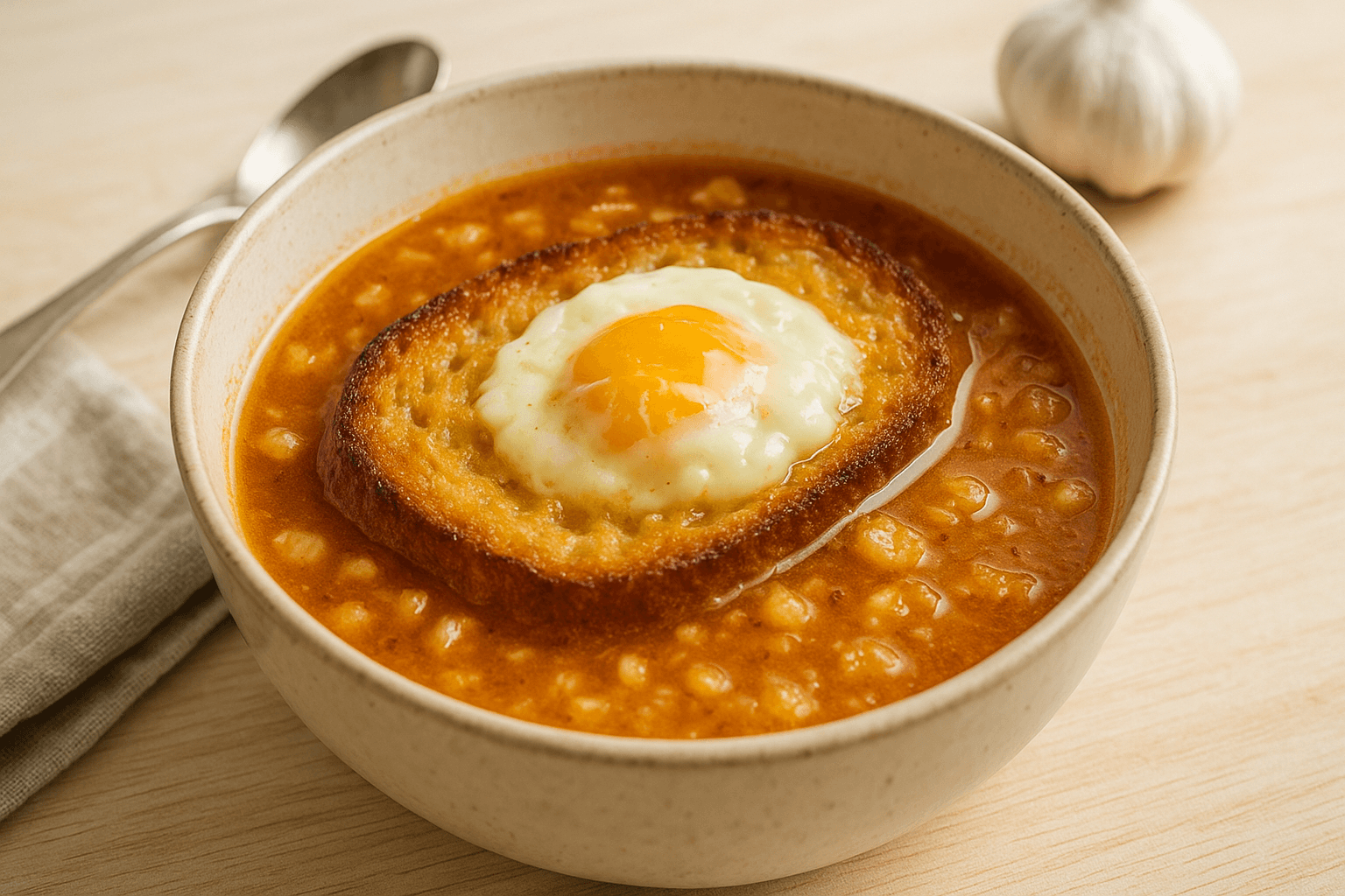 Sopa de Ajo con Base Tostada: Un Clásico Reconfortante