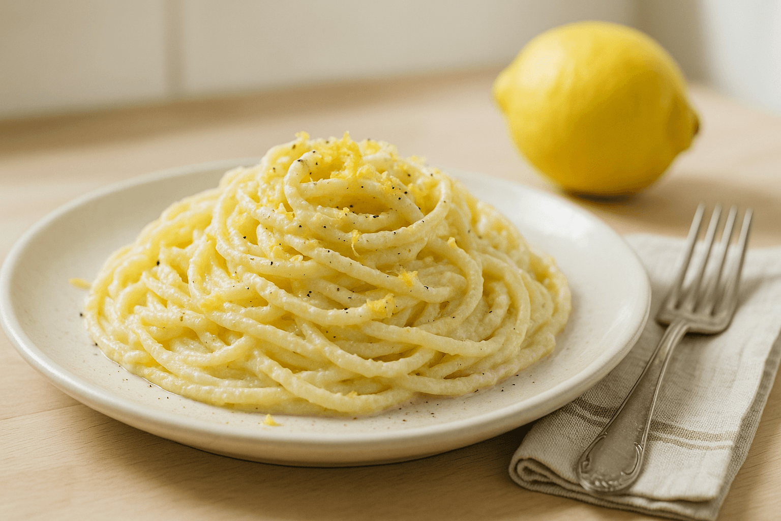 Plato de Pasta Ricotta al Limón: La Combinación Perfecta de Frescura y Cremoso