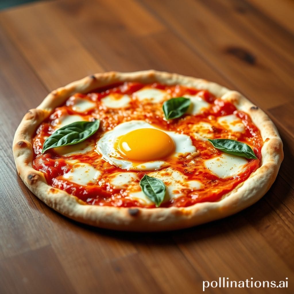Plato de Pizza Margarita con Huevo