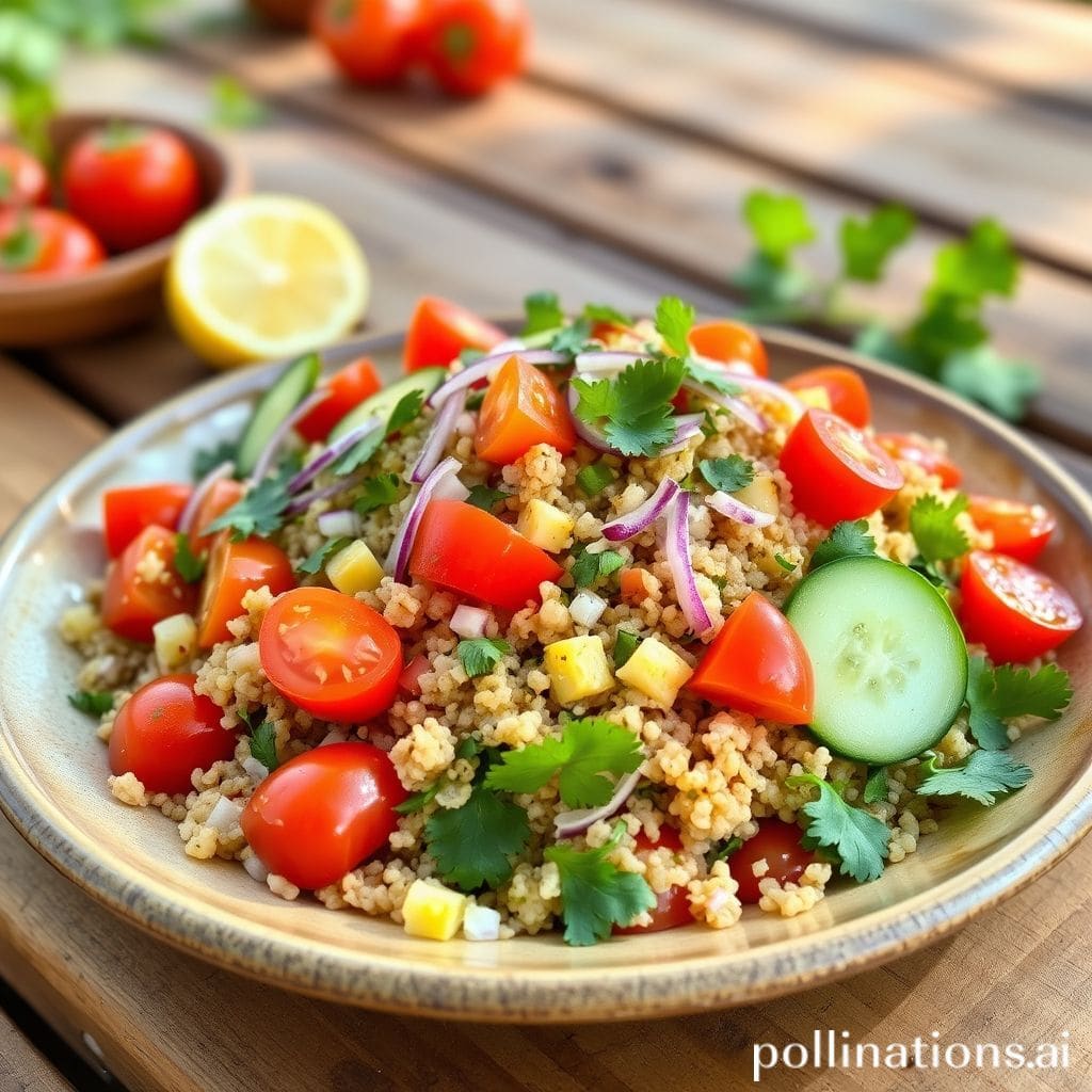 Plato de Ensalada de Quinoa con Pollo a la Parrilla