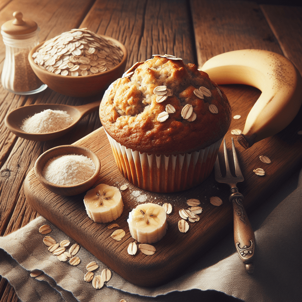 Plato de Muffins de Plátano y Avena