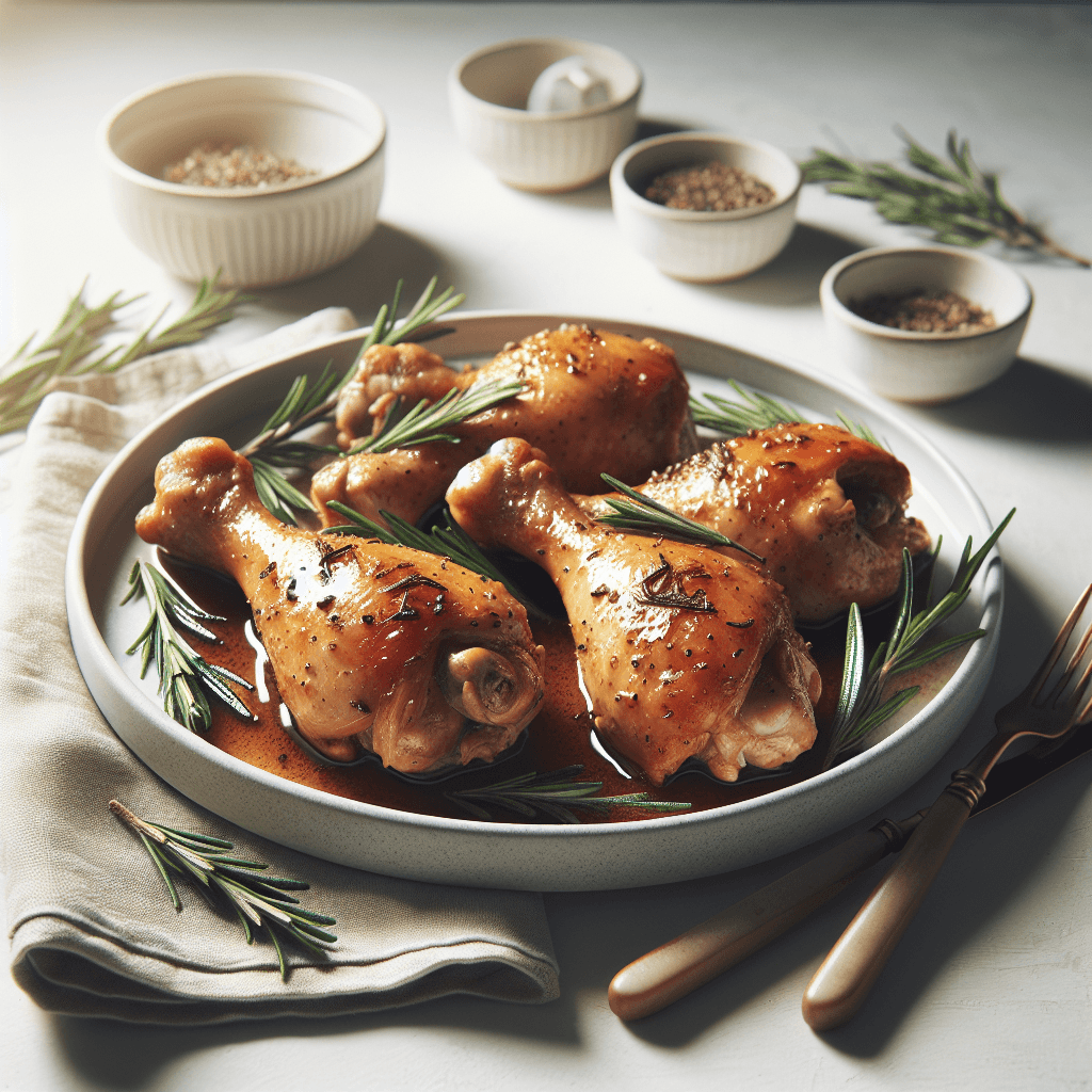 Plato de Jamoncitos de Pollo Guisados al Romero