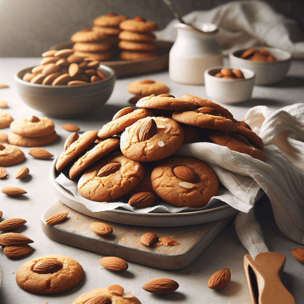 Plato de Galletas de Mantequilla con Almendra