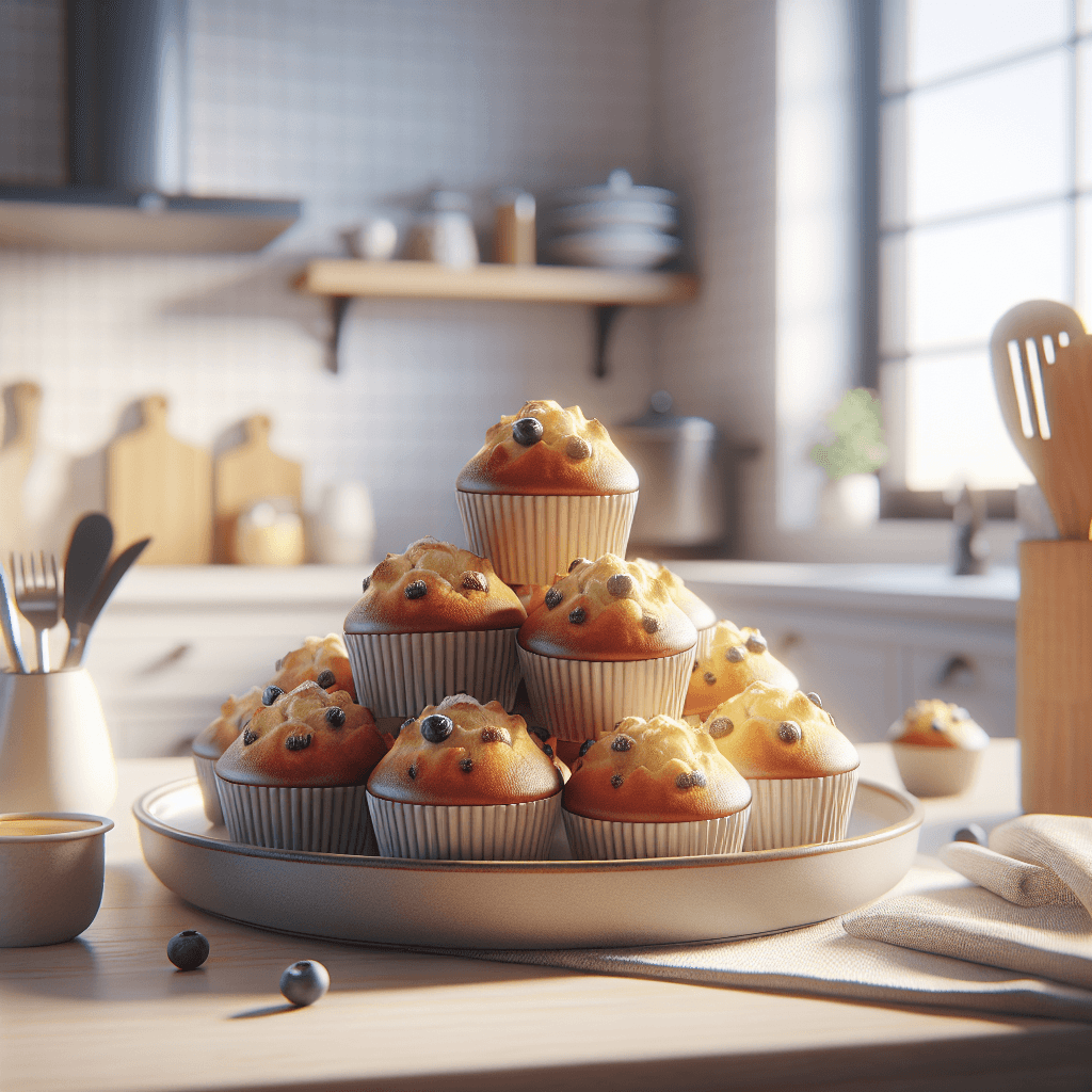 Plato de Muffins Esponjosos que Siempre Salen Bien