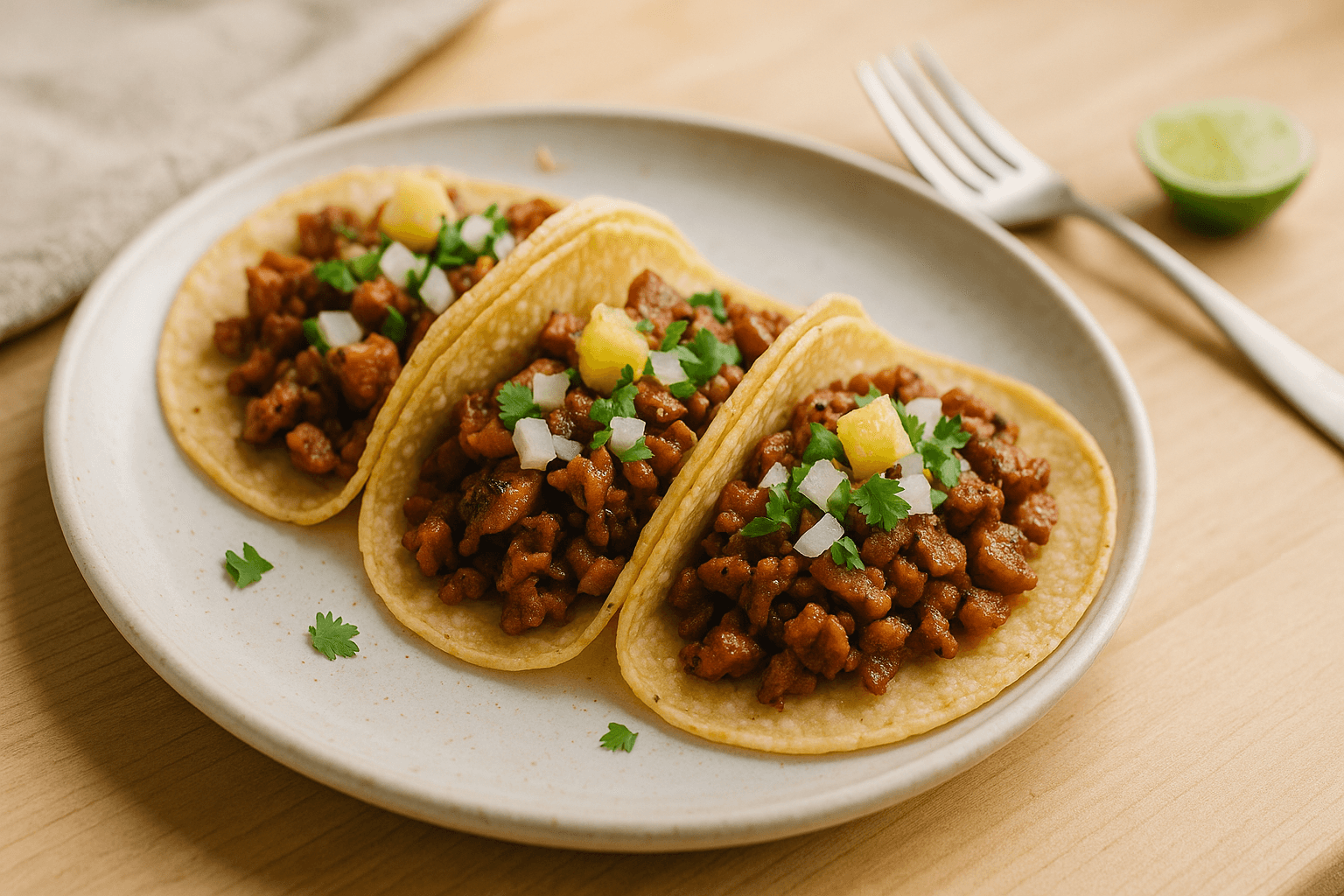 Plato de Tacos al Pastor Caseros que Enamoran