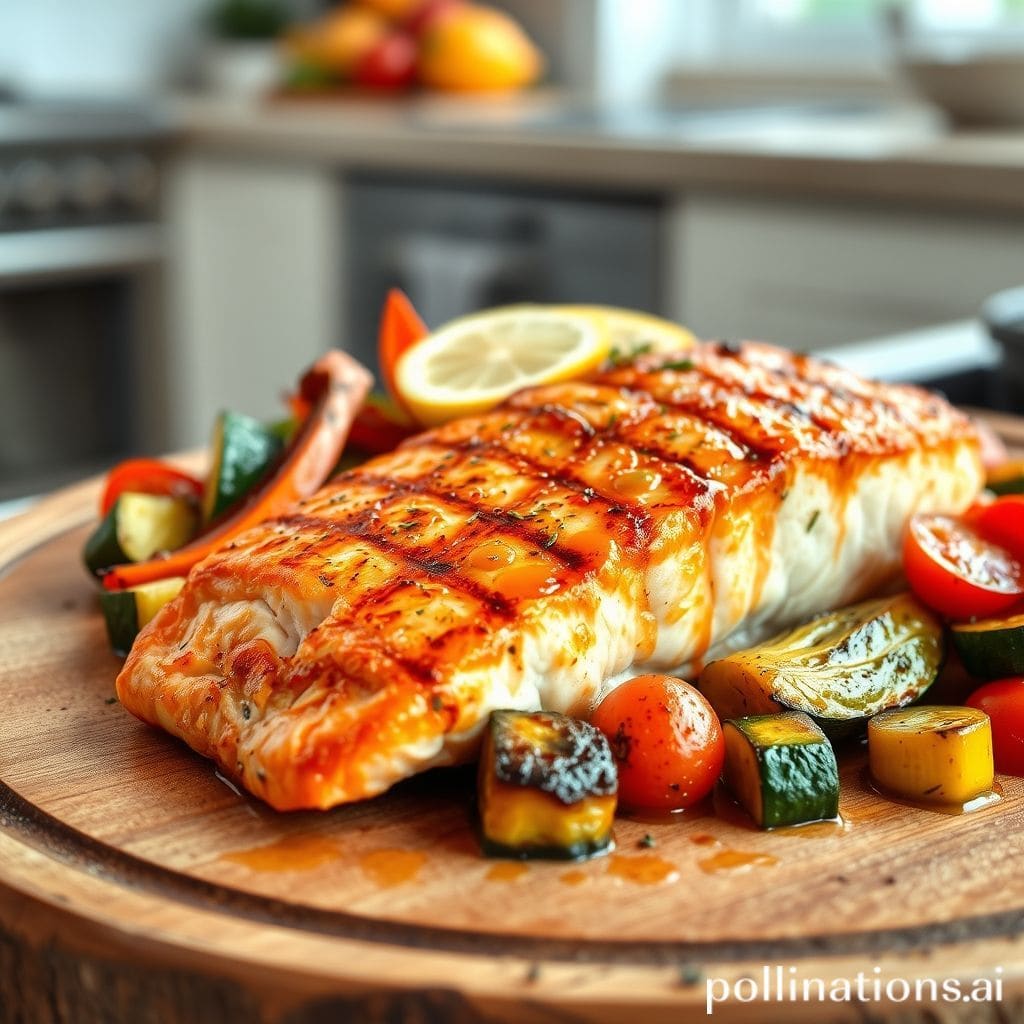 Plato de Salmón a la Plancha con Verduras Asadas