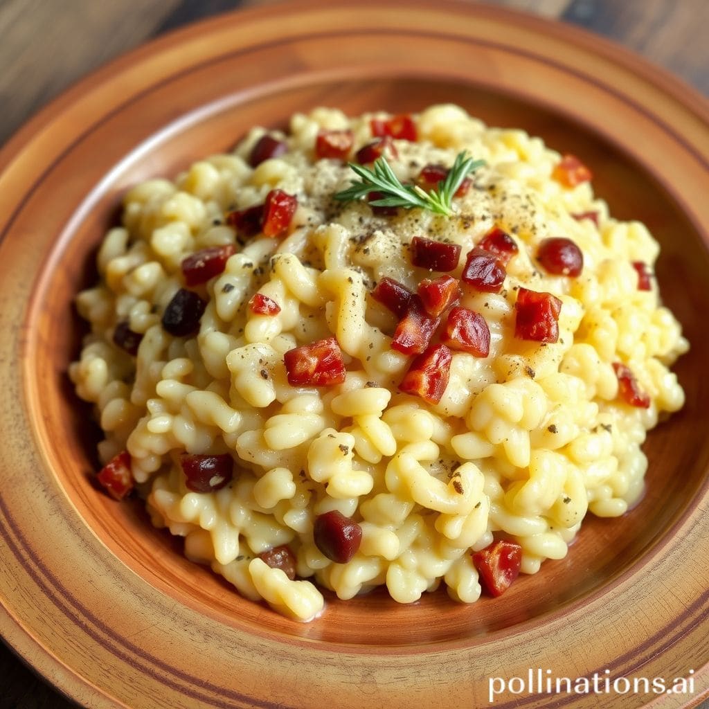 Plato de Risotto Carbonara