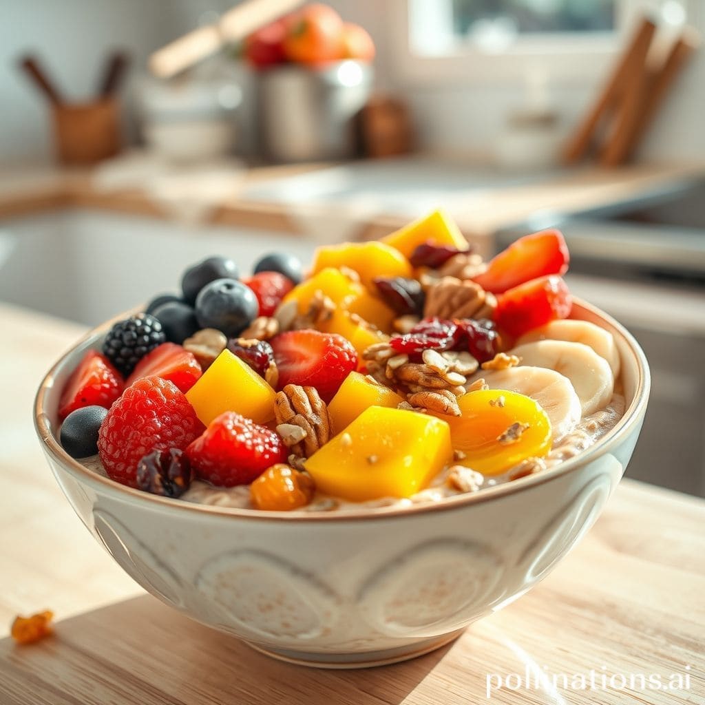 Plato de Avena Proteica con Frutas y Frutos Secos
