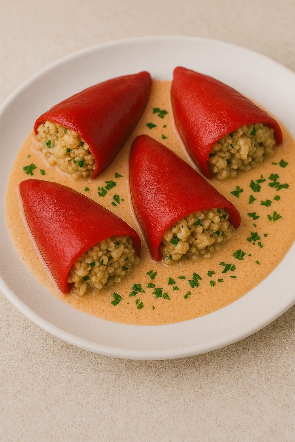 Pimientos de Piquillo Rellenos de Quinoa y Pollo