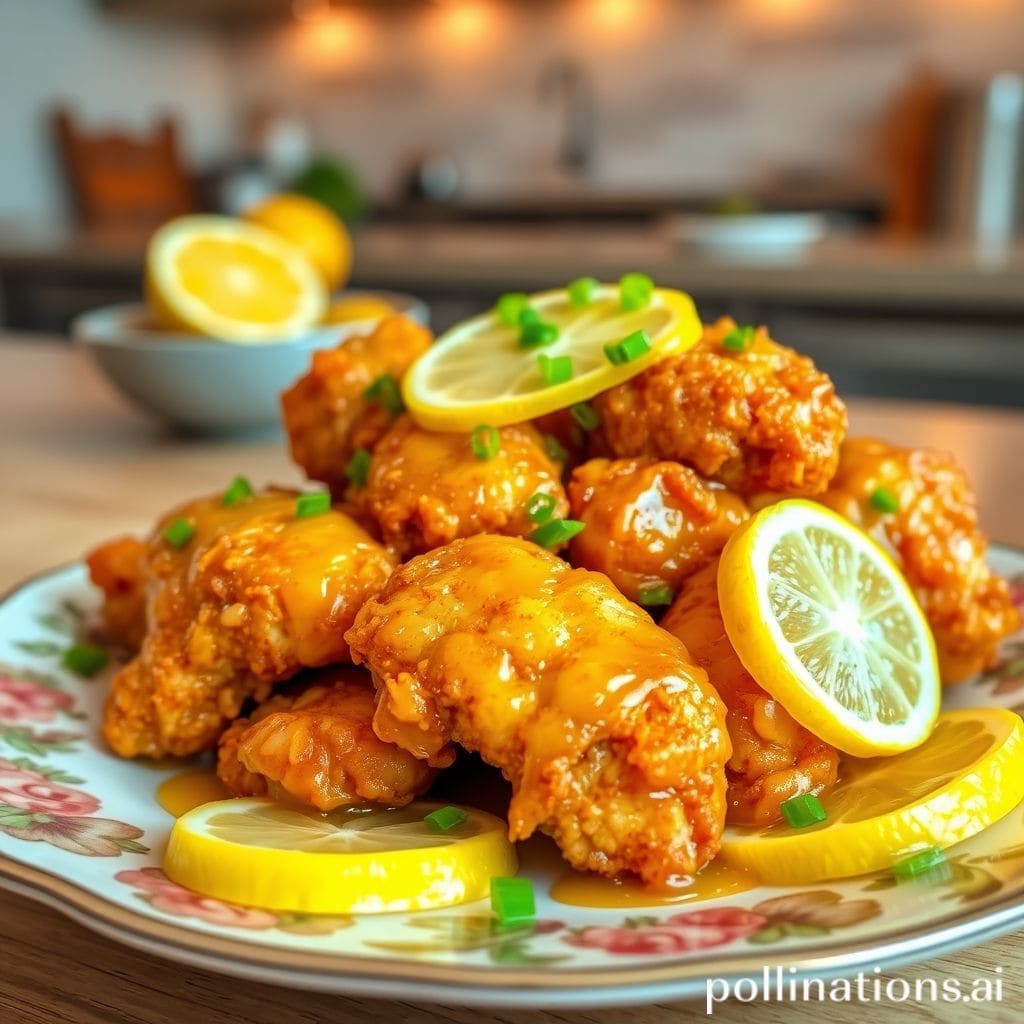 Plato de Pollo Crujiente al Limón Estilo Chino en Airfryer