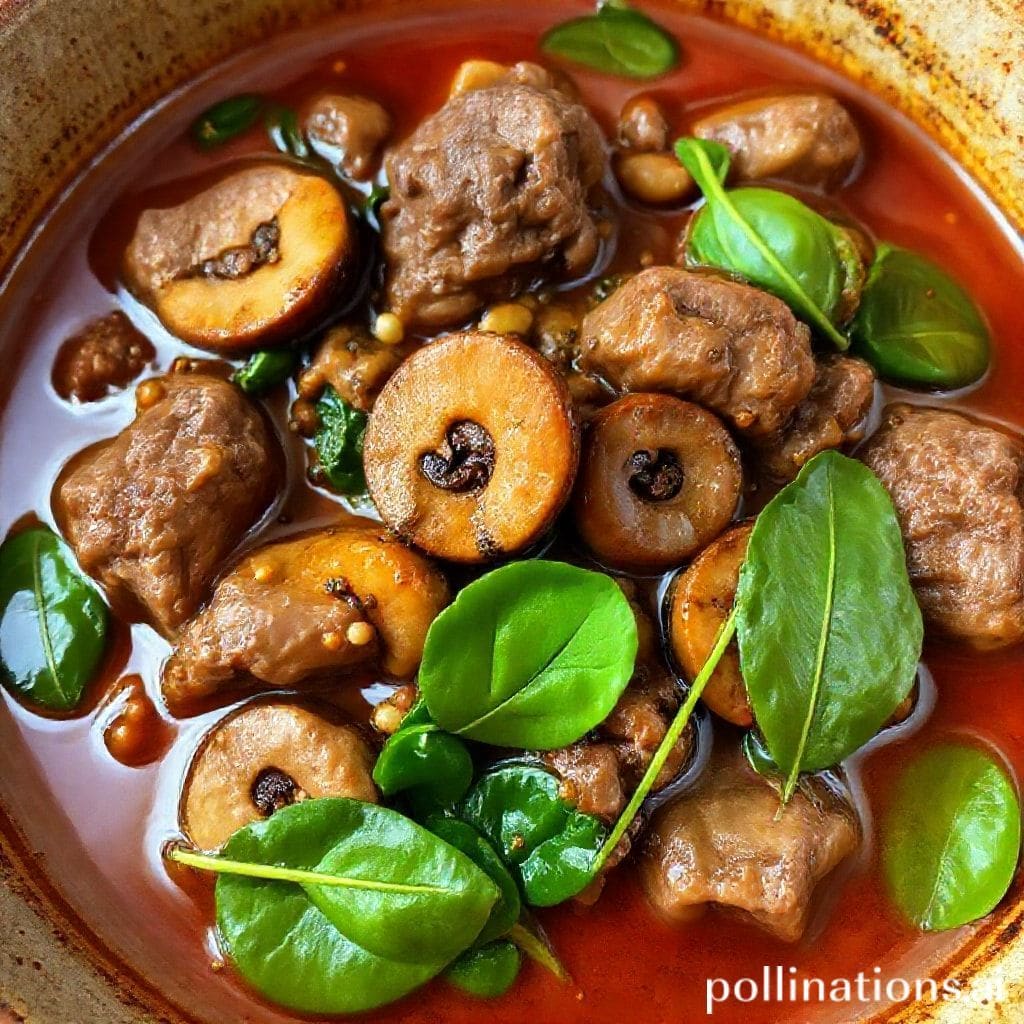 Plato de Meloso de Ternera con Setas y Espinacas