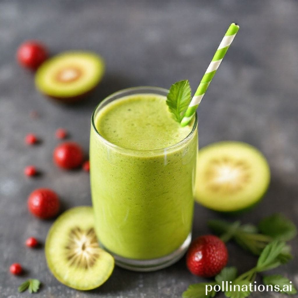 Plato de Smoothie Verde de Espinacas