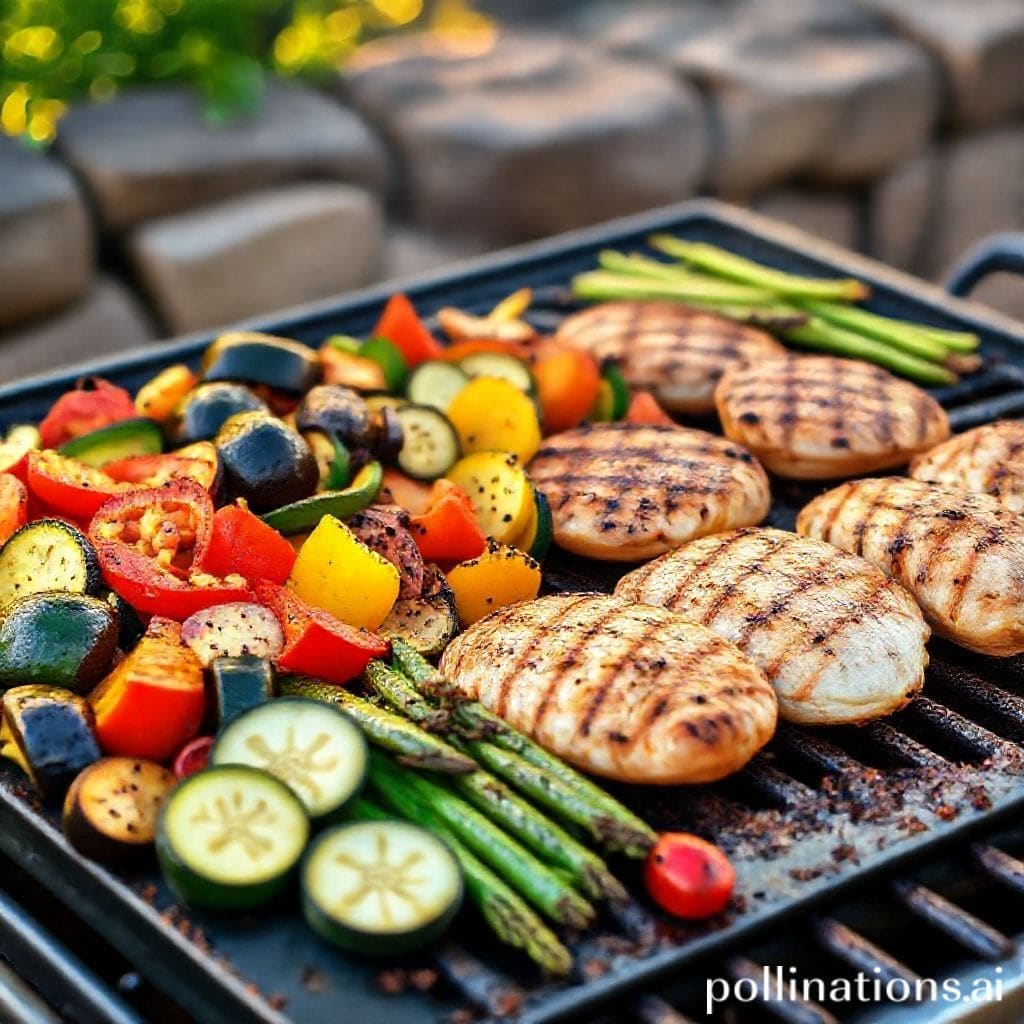 Plato de Parrillada de Verduras con Pollo a la Plancha