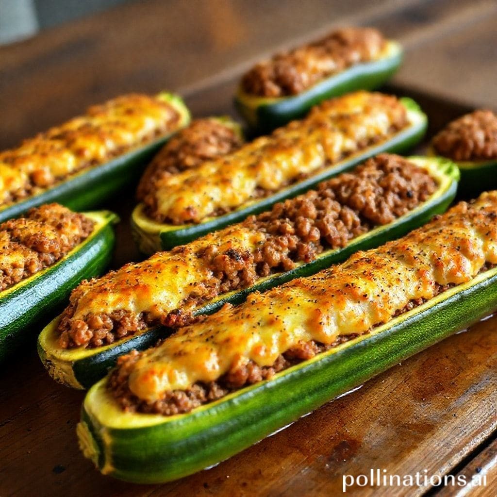 Plato de Calabacines Rellenos de Carne
