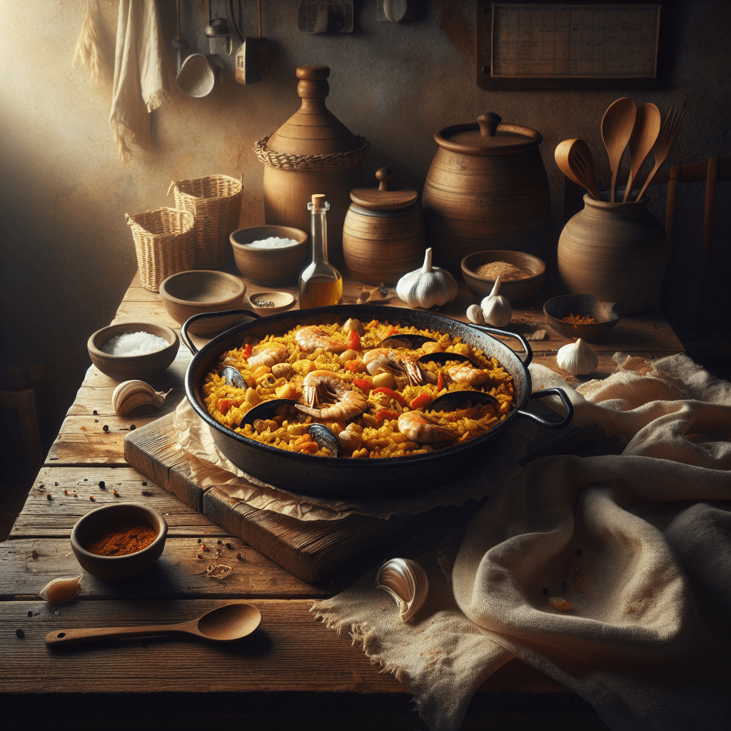 Plato de Paella Típica Valenciana