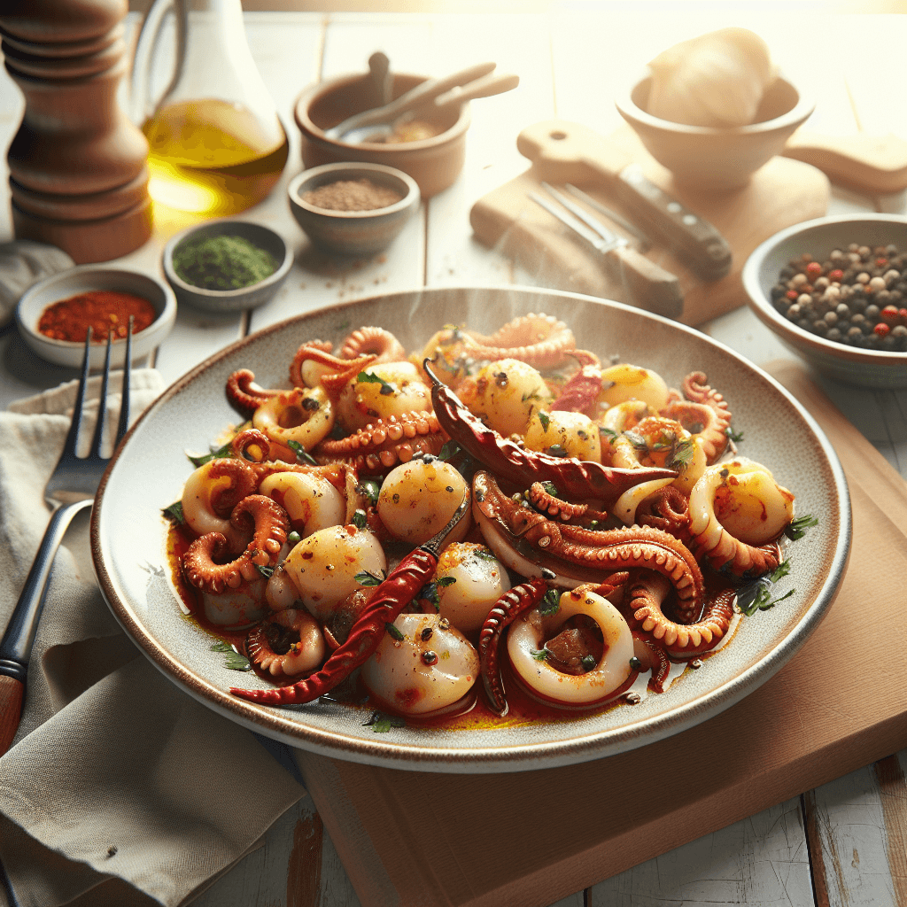 Sepia en Salsa de Pimientos que Sorprende