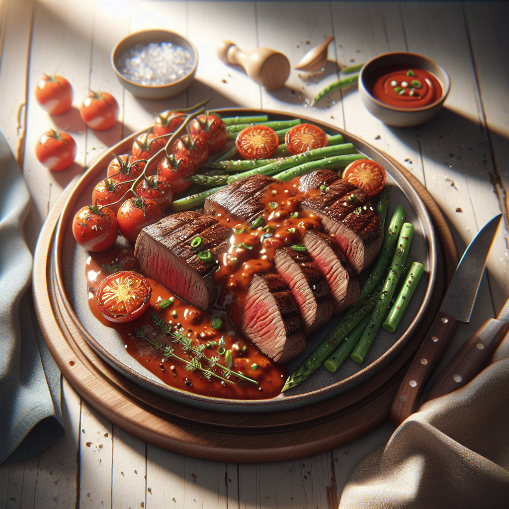 Solomillo de Ternera con Salsa de Tomate que Derrite Corazones