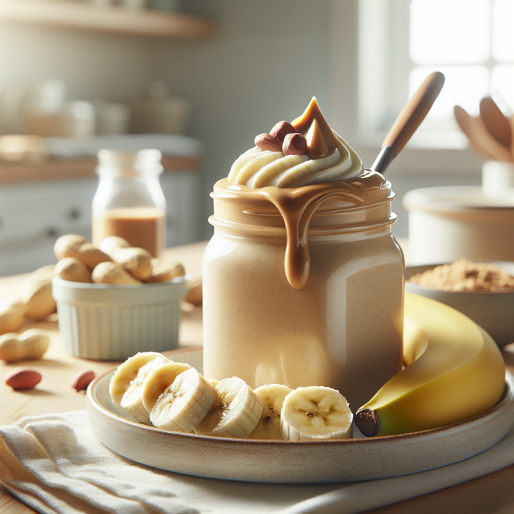 Batido de plátano y crema de cacahuete irresistible