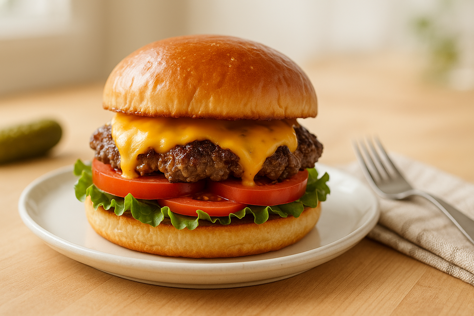 Smash Burger Irresistible con Pan Brioche