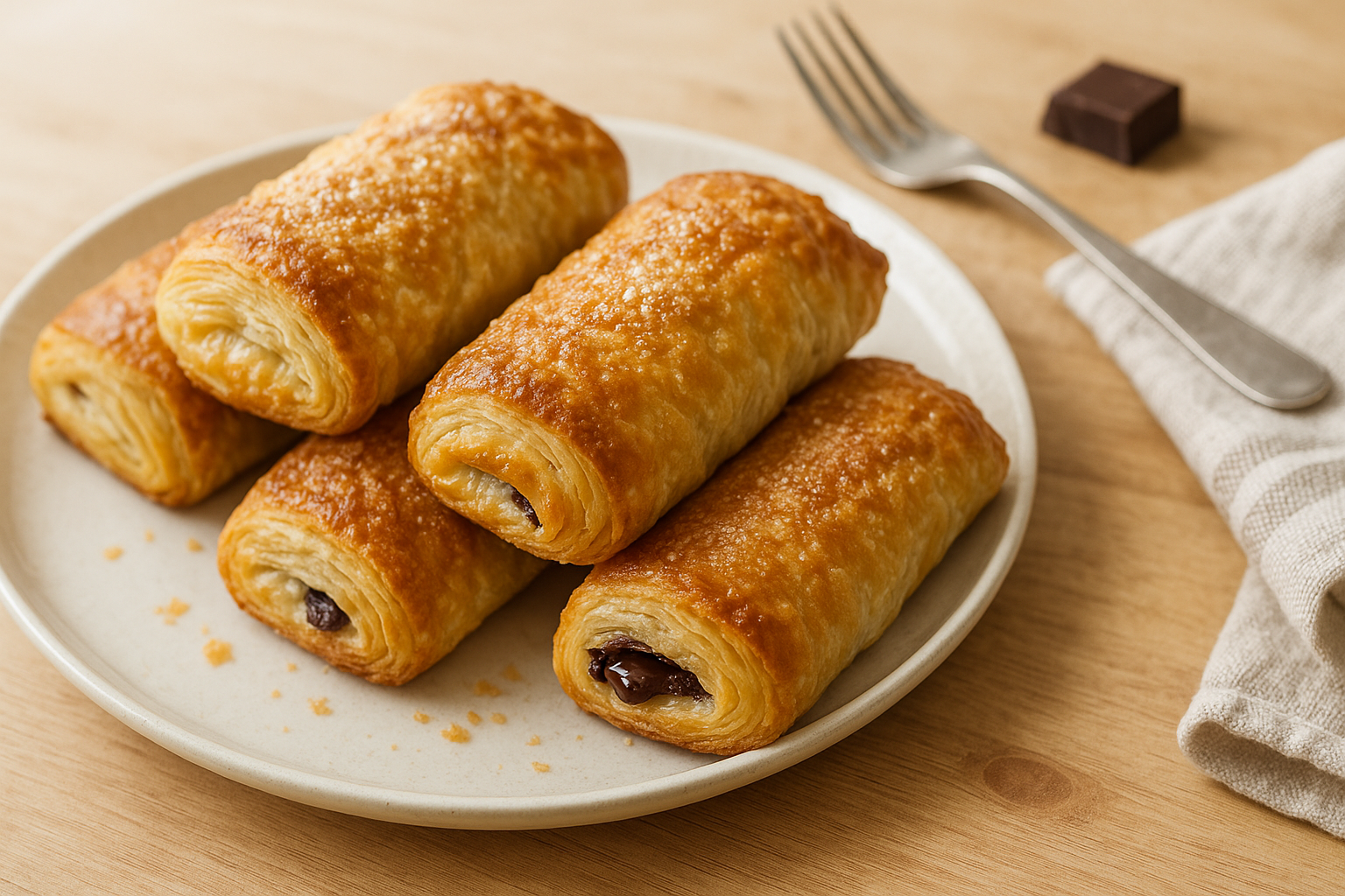 Napolitanas de Hojaldre y Chocolate en Freidora de Aire