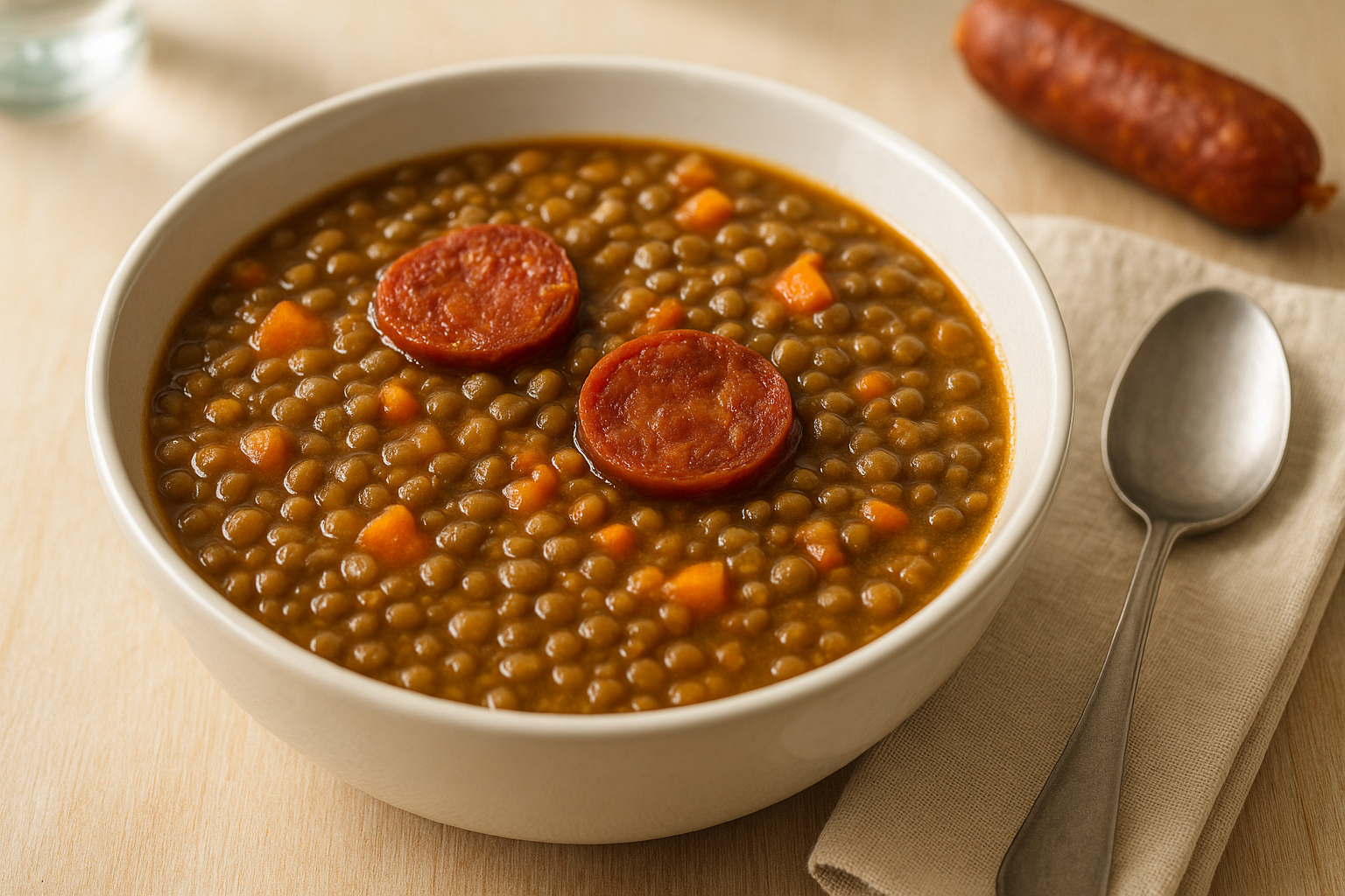 Lentejas con Sofrito y Chorizo que Reconfortan el Alma