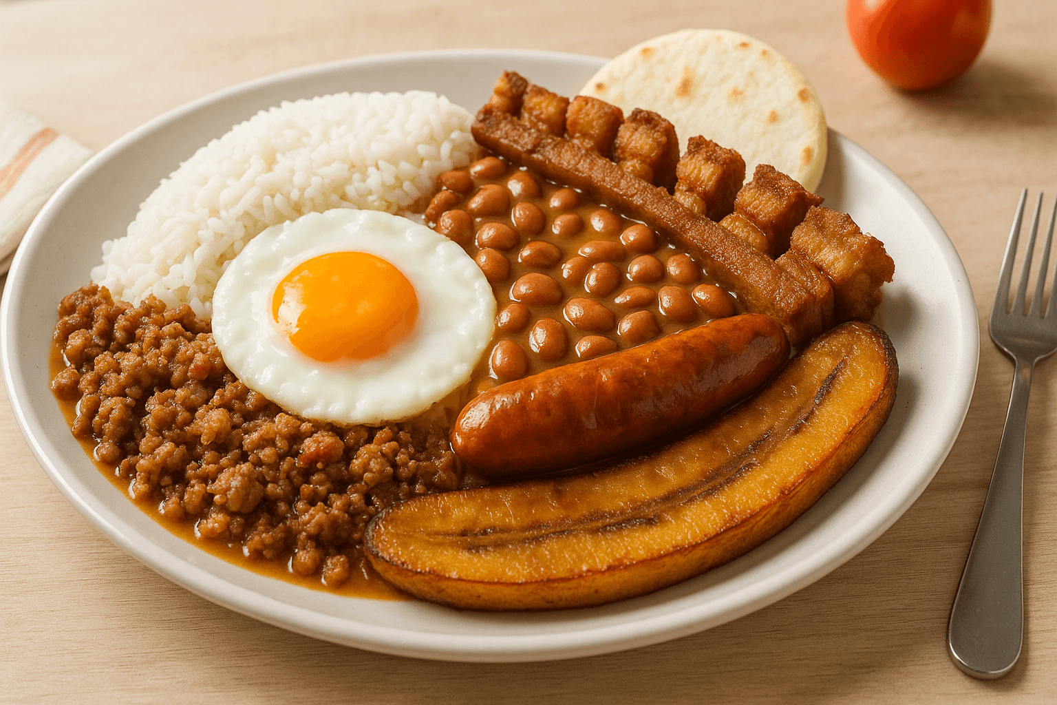 Plato de Bandeja Paisa: El festín colombiano que no te puedes perder